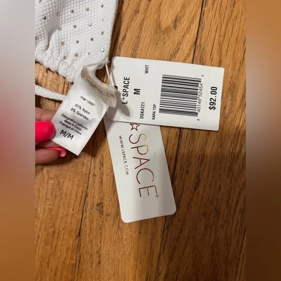 L*Space White Domino Stud Kara Top - Picture 4 of 5